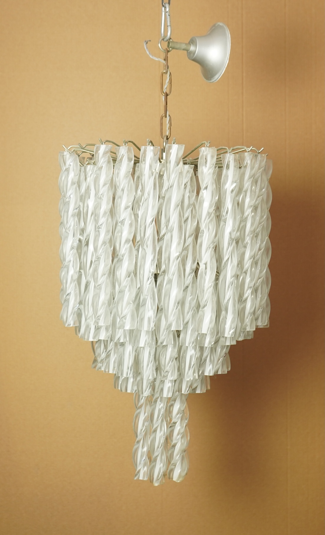 A pair of 20th century Murano glass chandeliers
